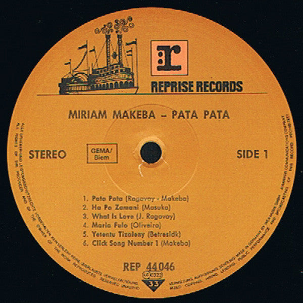 Miriam Makeba : Pata Pata (LP, Album, RE)