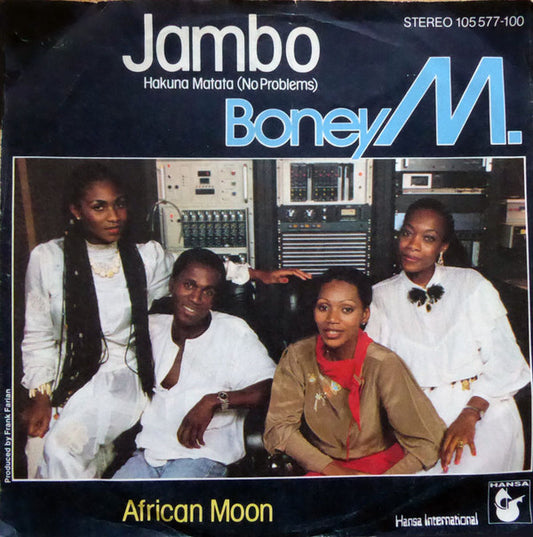 Boney M. : Jambo - Hakuna Matata (No Problems) (7", Single)