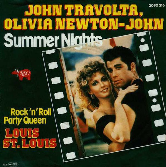 John Travolta, Olivia Newton-John - Summer Nights (7", Single, Inj) (Very Good Plus (VG+))