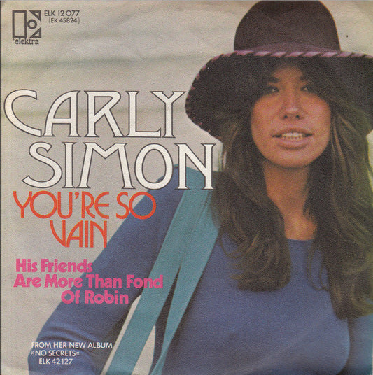 Carly Simon : You're So Vain (7", Single)