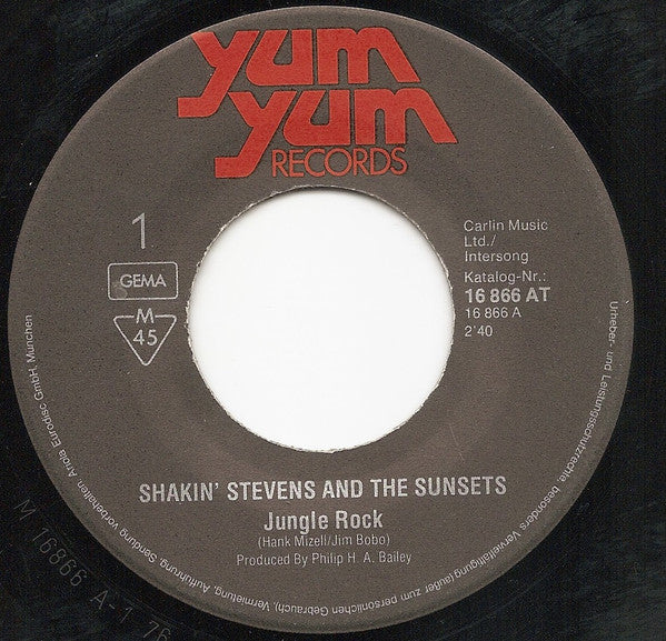 Shakin Stevens & The Sunsets* : Jungle Rock / Girl In Red (7", Single)