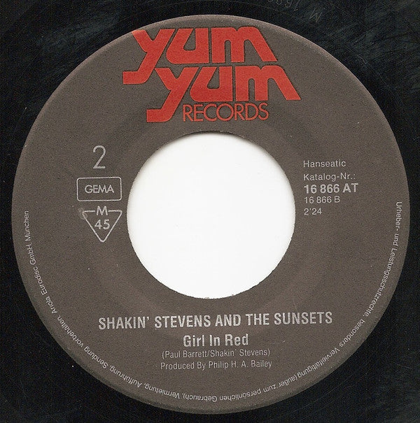 Shakin Stevens & The Sunsets* : Jungle Rock / Girl In Red (7", Single)