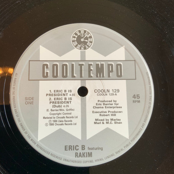 Eric B. (2) : Eric B For President (Extended Version) / My Melody (12")