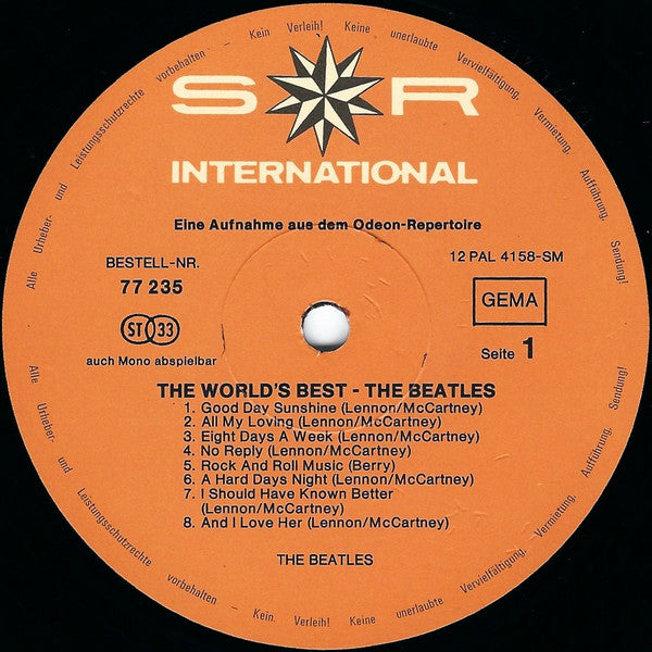 The Beatles : The World's Best (LP, Comp, RP)