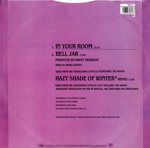 Bangles : In Your Room (12", Single)