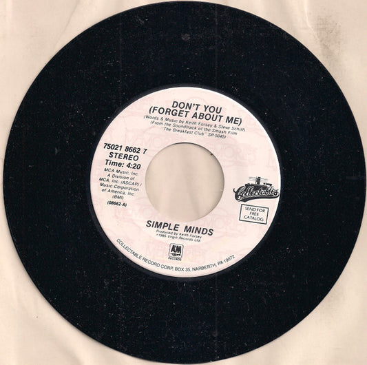 Simple Minds : Don't You (Forget About Me) / Alive And Kicking (7", Single)