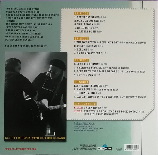 Elliott Murphy : Never Say Never (The Best Of 1995-2005...And More) (2xLP, Comp + 7", Single)