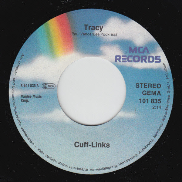 The Cuff Links : Tracy / When Julie Comes Around (7", Single)