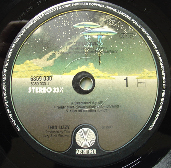 Thin Lizzy : Chinatown (LP, Album, RP)