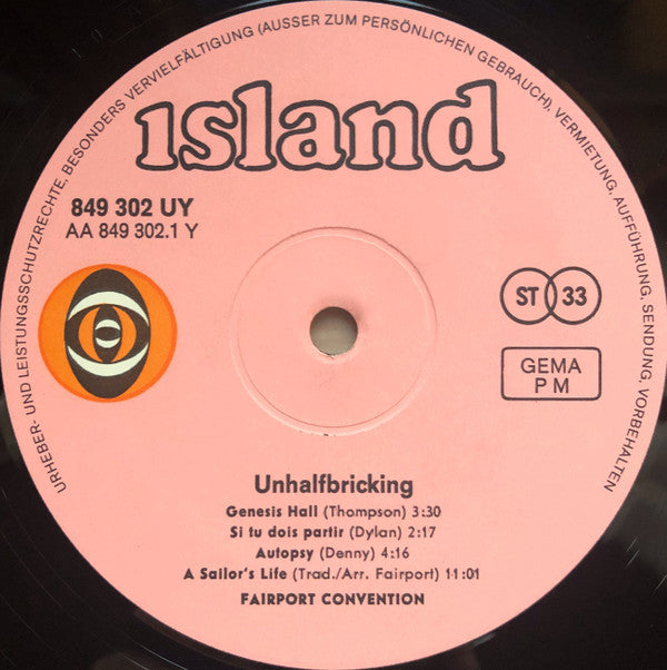 Fairport Convention : Unhalfbricking (LP, Album)