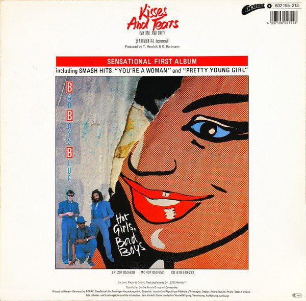 Bad Boys Blue : Kisses And Tears (My One And Only) (12", Maxi)