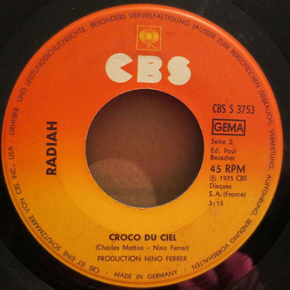 Radiah* : Play-Boy-Scout / Croco Du Ciel (7", Single)