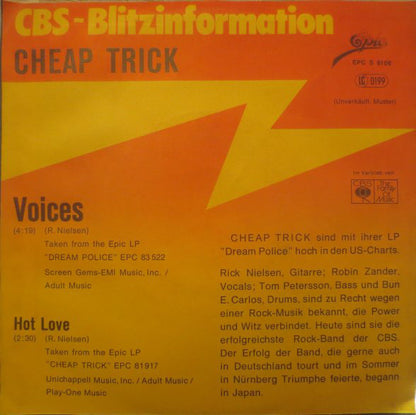 Cheap Trick : Voices (7", Single, Promo)