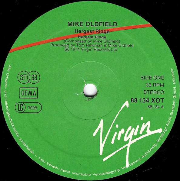 Mike Oldfield : Hergest Ridge (LP, Album, RE, gre)