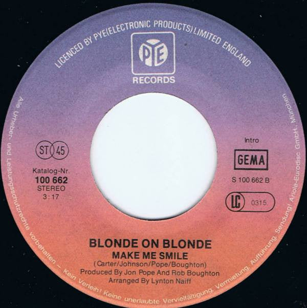 Blonde On Blonde : Whole Lotta Love (7", Single)
