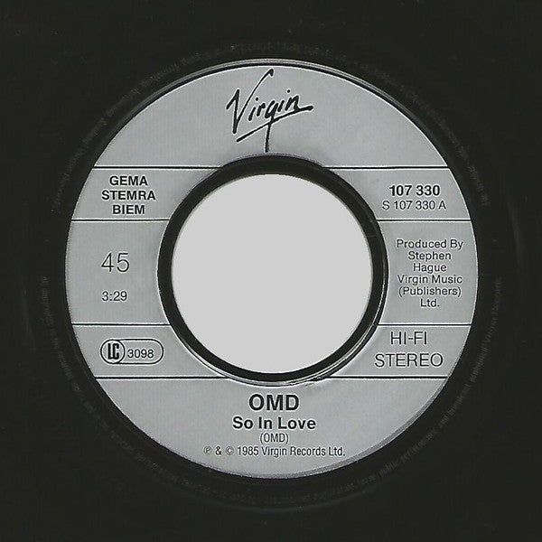 Orchestral Manœuvres In The Dark* : So In Love (7", Single)