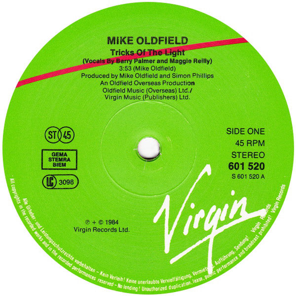 Mike Oldfield : Tricks Of The Light (12", Single)