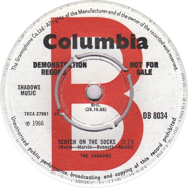 The Shadows : The Dreams I Dream (7", Single, Promo, 4-P)
