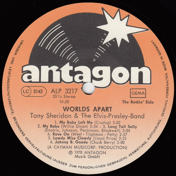 Tony Sheridan & The Elvis Presley Band : Worlds Apart (LP, Album)