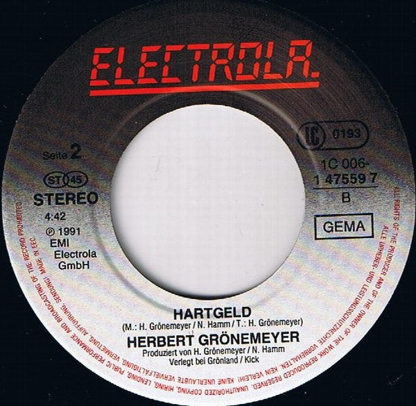 Herbert Grönemeyer : Marie (7", Single)