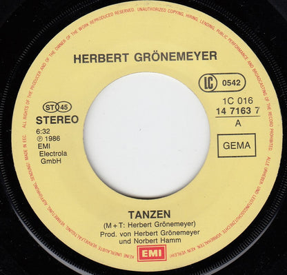 Herbert Grönemeyer : Tanzen / Einmal (7", Single)