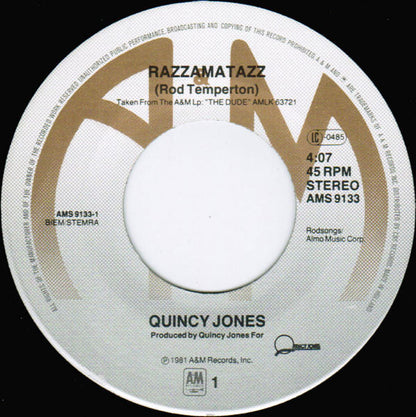 Quincy Jones : Razzamatazz (7", Single)