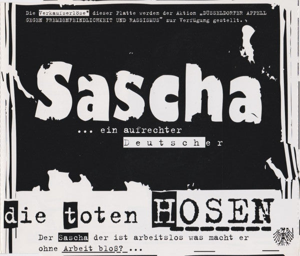 Die Toten Hosen : Sascha ... Ein Aufrechter Deutscher (CD, Single)