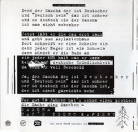 Die Toten Hosen : Sascha ... Ein Aufrechter Deutscher (CD, Single)