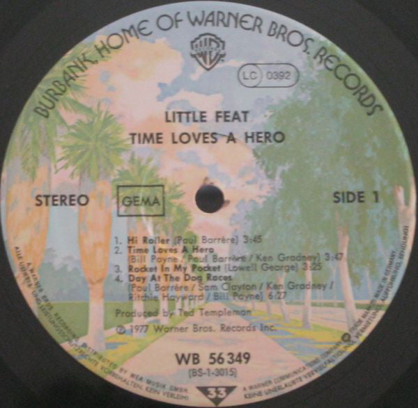 Little Feat : Time Loves A Hero (LP, Album)