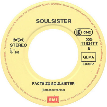 Soulsister : The Way To Your Heart (7", Single)