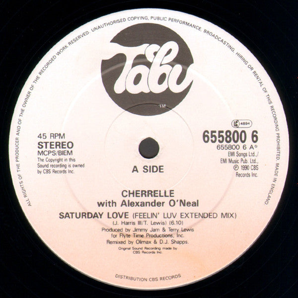 Cherrelle With Alexander O'Neal : Saturday Love (Remix) (12")
