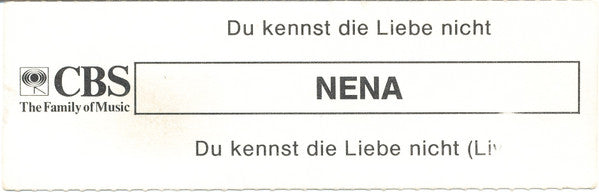 Nena : Du Kennst Die Liebe Nicht (7", Single)