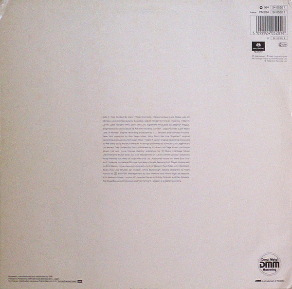 Pet Shop Boys : Please (LP, Album)