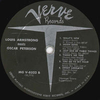 Louis Armstrong, Oscar Peterson : Louis Armstrong Meets Oscar Peterson (LP, Album, Mono)