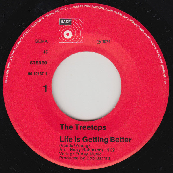 The Treetops : Life Is Getting Better (7", Single)