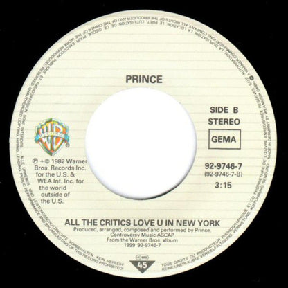 Prince : Little Red Corvette (7", Single)