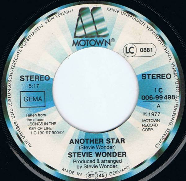 Stevie Wonder : Another Star (7", Single)
