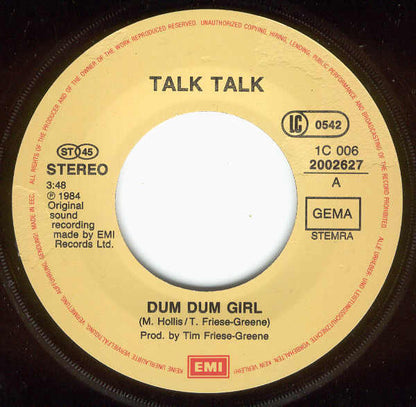 Talk Talk : Dum Dum Girl (7", Single)