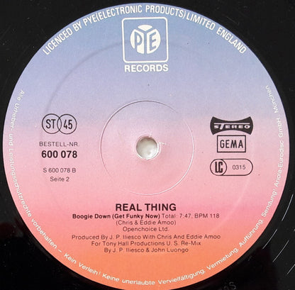 Real Thing* : Boogie Down (Get Funky Now) (12")