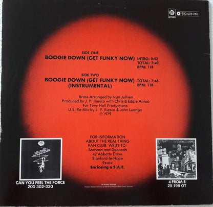 Real Thing* : Boogie Down (Get Funky Now) (12")