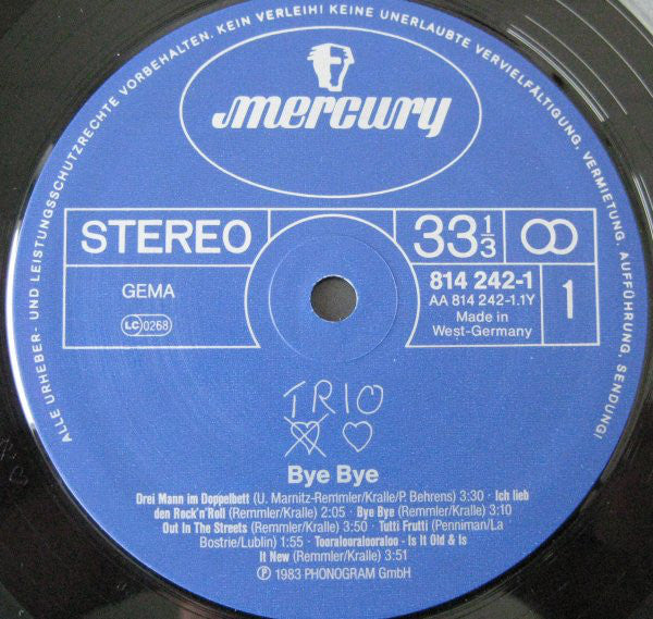 Trio : Bye Bye (LP, Album, 1st)