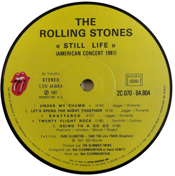 Rolling Stones* : Still Life (American Concert 1981) (LP, Album, Gat)