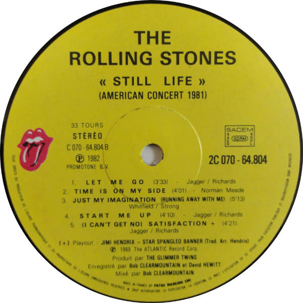 Rolling Stones* : Still Life (American Concert 1981) (LP, Album, Gat)