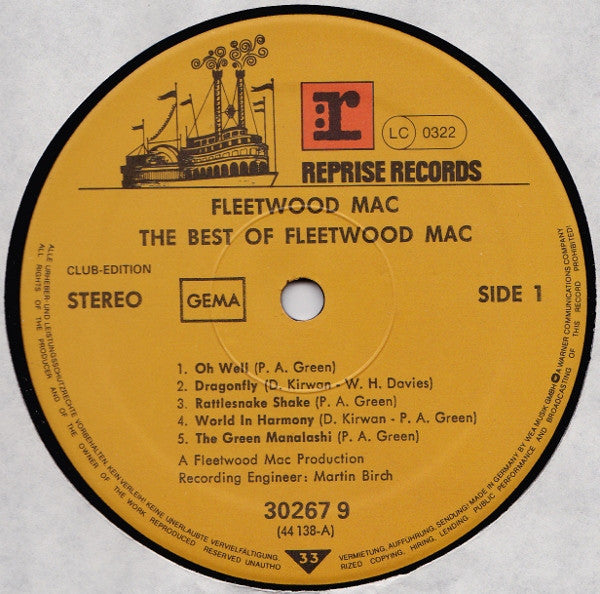 Fleetwood Mac : The Best Of Fleetwood Mac (LP, Comp, Club, RE)