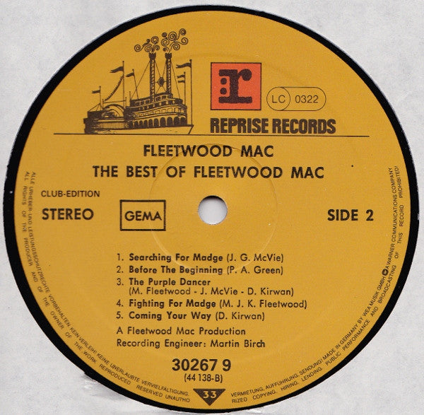Fleetwood Mac : The Best Of Fleetwood Mac (LP, Comp, Club, RE)