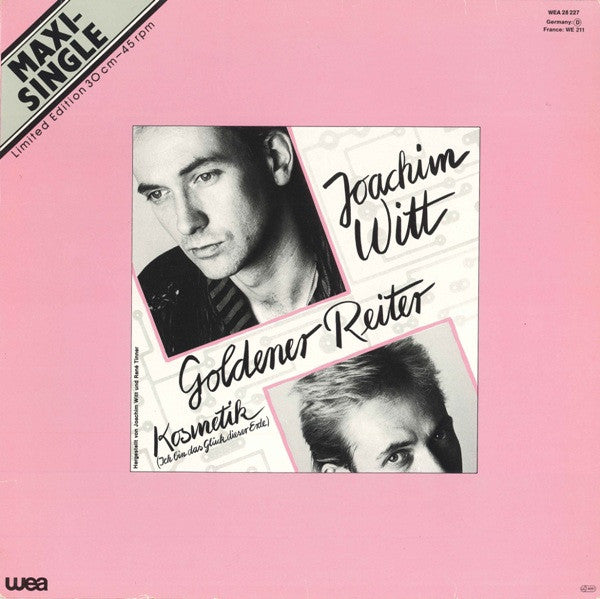Joachim Witt : Goldener Reiter / Kosmetik (Ich Bin Das Glück Dieser Erde) (12", Maxi, Ltd, GEM)
