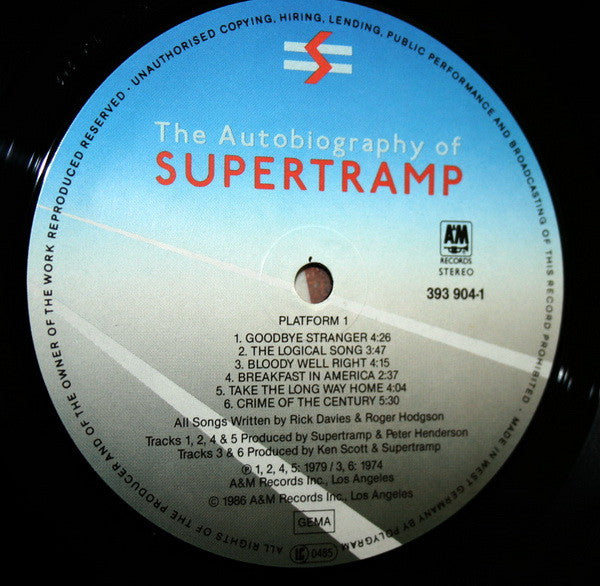 Supertramp : The Autobiography Of Supertramp (LP, Comp)
