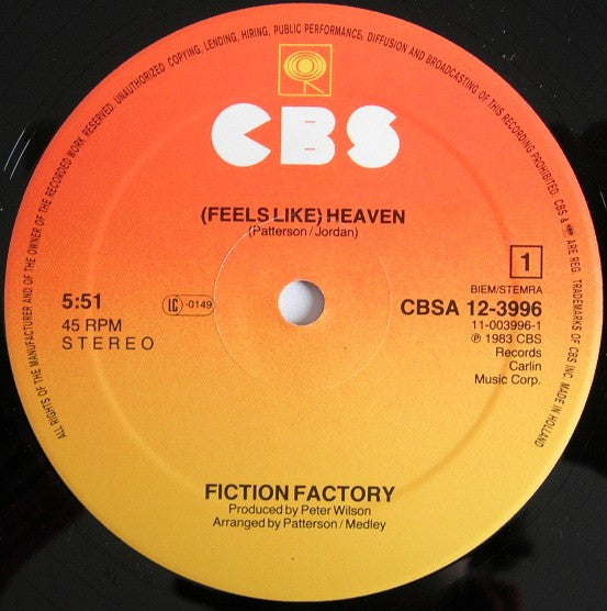 Fiction Factory : (Feels Like) Heaven (12", Maxi)