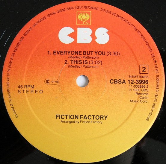 Fiction Factory : (Feels Like) Heaven (12", Maxi)