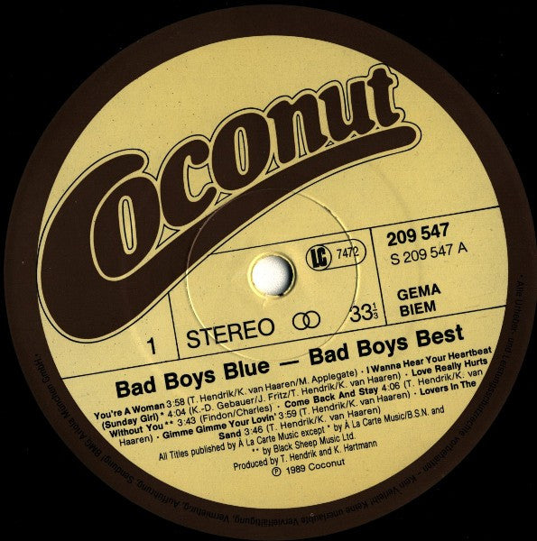 Bad Boys Blue : Bad Boys Best (LP, Comp)